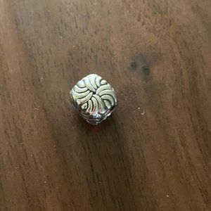 PANDORA "Swirl Square" Charm Sterling Silver 790492